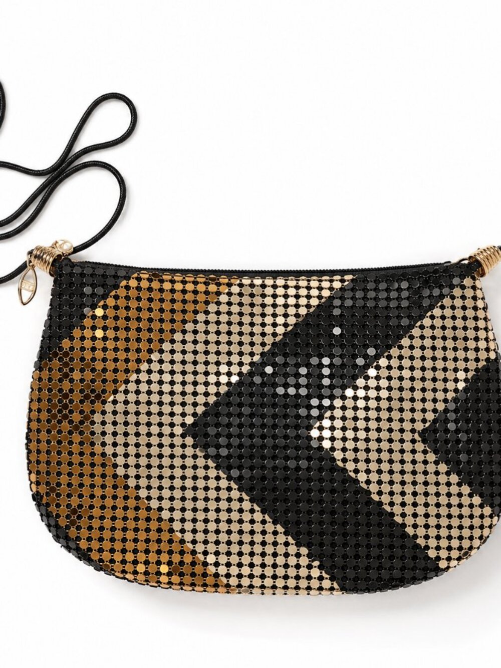 Vintage Metal Mesh Evening Bag Y2K Glam Shoulder Purse Rare